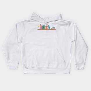 Floral book shelf Kids Hoodie